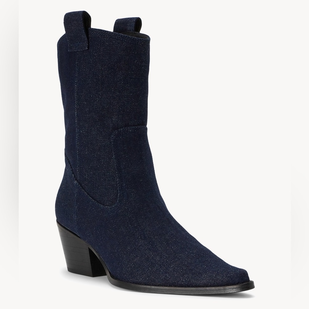 STAUD June Boots in Dark Denim - size 39